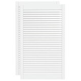thumbnail of vidaXL Schranktüren Lamellen-Design 2 Stk Weiß 99,3x59,4 cm Massivholz