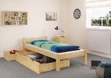 thumbnail of Einzelbett Kiefer natur 90x200 Massivholz-Bettgestell ohne Rollrost Bettrahmen 60.36-09 oR