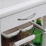 thumbnail of HOMCOM Carrinho de Cozinha com Rodas Gaveta 4 Cestas de Metal e 4 Suportes para Temperos Laterais 57x37x83cm Branco