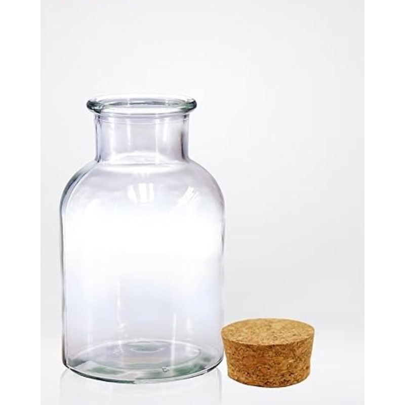 100x Mini Garrafas de Vidro 60ml com Rolhas de Cortiça - Lembranças para Casamentos, Batizados e Decoração