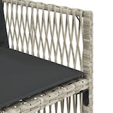 thumbnail of vidaXL 15-tlg. Garten-Essgruppe mit Kissen Hellgrau Poly Rattan