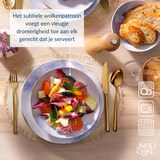 thumbnail of James Cooke Clouded Charm flache Teller 2er-Set Steingut Ø 21 cm blau weiß, braun umrandet