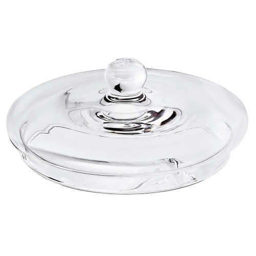 Ersatz-Deckel (Höhe 8,5 cm, ø 20 cm) für Glasdose Vigo 1231 + 1245, mundgeblasenes Kristallglas