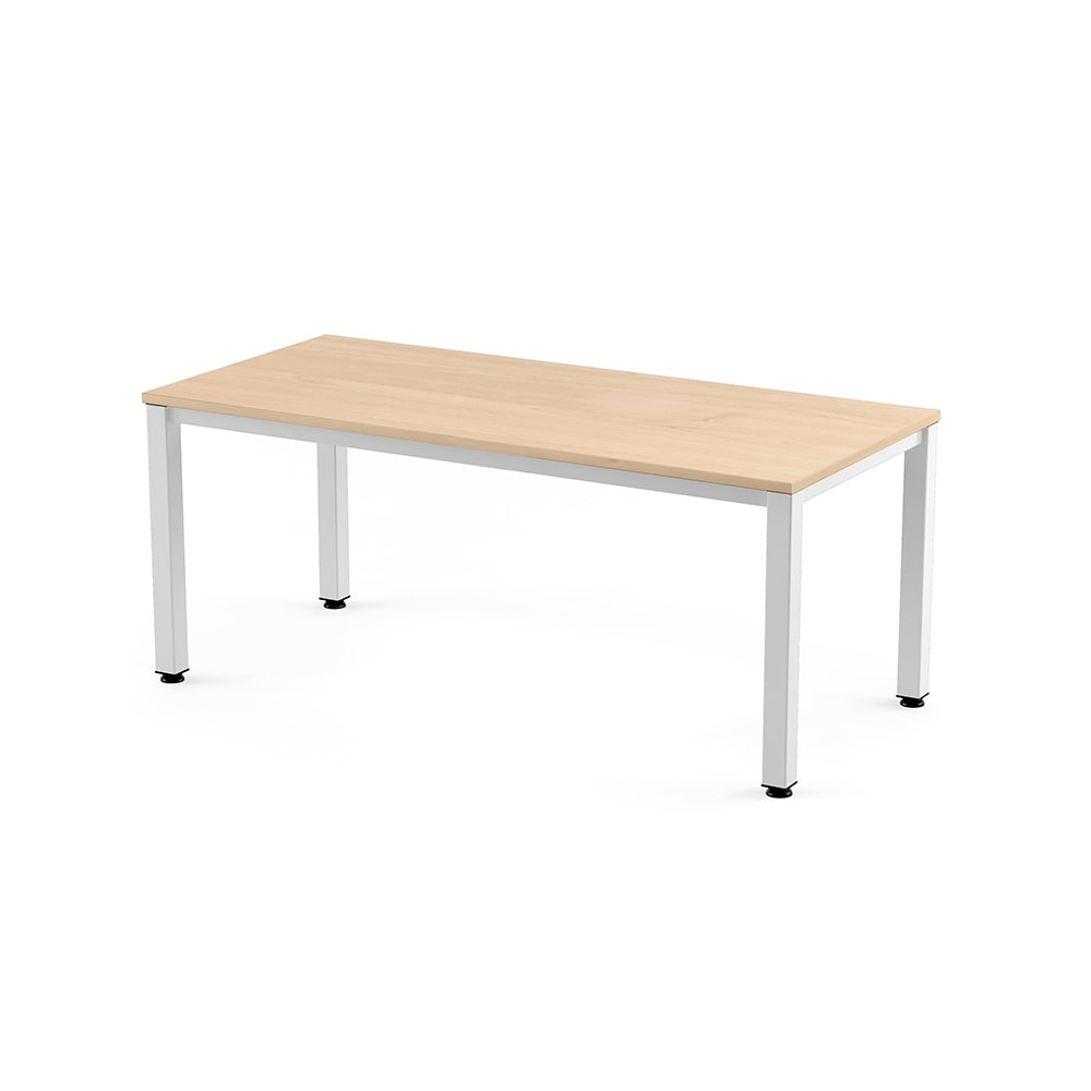 Rocada mesa secretária série Executive 160x80 branco / faia