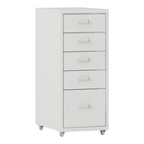 thumbnail of Helloshop26 - Caisson de bureau meuble de rangement pour documents dossiers fournitures de bureau à roulettes avec 5 tiroirs 69 x 28 03_0006328