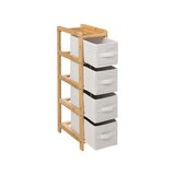 thumbnail of Meuble Étagère en Bambou avec 4 paniers H 78.5 cm