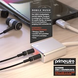 thumbnail of Primewire Externe Soundkarte USB C, USB Typ C auf Klinke 3,5mm, Kopfhörer Adapter, Audio zu USB Adapter, DAC, kompatibel mit Samsung, Huawei UVM.