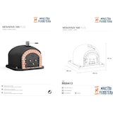 thumbnail of MF - Forno a Legna da Esterno in Muratura Modello VESUVIUS (Nero - 100 x 100 x 77 cm) – Isolato con Sughero e 3 Coperte in Ceramica