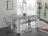 thumbnail of Dmora Ausziehbarer Tisch Midland, Ausziehbare Konsole für Esszimmer, Ausziehbarer Küchentisch mit Verlängerung, 140/190x90h78 cm, Zement und Weiß