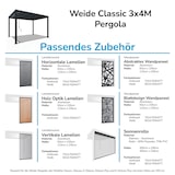 thumbnail of Weide Classic | Pergola Aluminium freistehend | 3 x 4 M | Lamellendach anthrazit