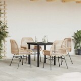 thumbnail of vidaXL 5-tlg. Garten-Essgruppe mit Kissen Braun Poly Rattan Glas