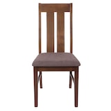 thumbnail of 2er-Set Esszimmerstuhl HWC-M58, Küchenstuhl Lehnstuhl Stuhl, Stoff/Textil Massiv-Holz ~ dunkles Gestell, taupe