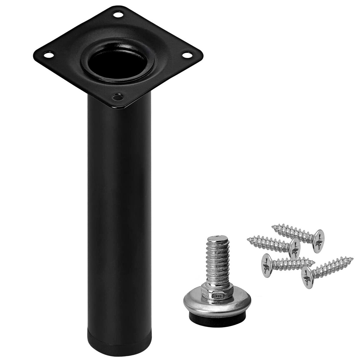 Möbelfüße Sofafuß Möbelfuß Sockelfüße Bettfüß Höhenverstellbar Stellfuß Stützfuß 300 mm SCHWARZ