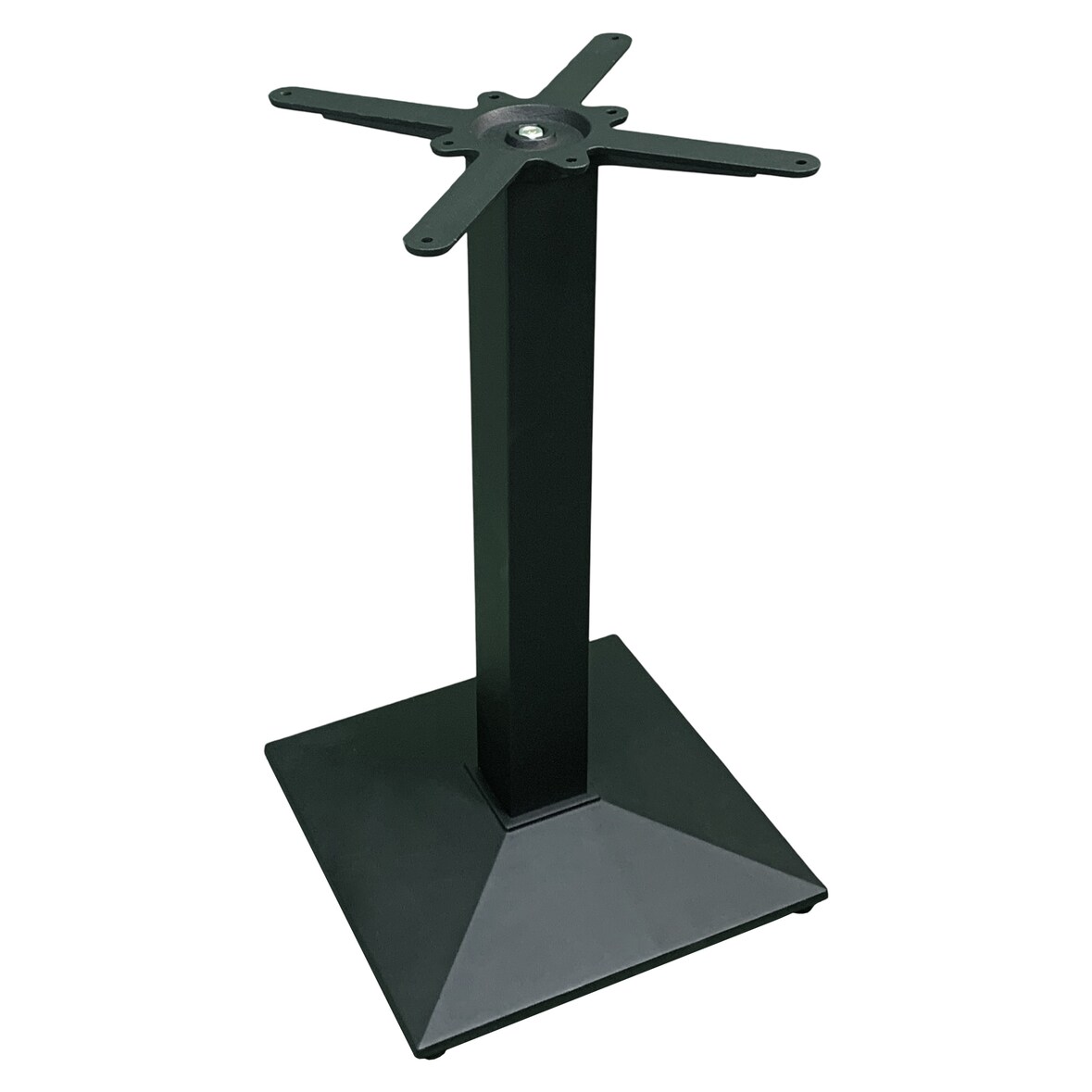 Base de mesa piramidal cm.41x41 Tubular cm.8x8 Altura cm.75 Hierro Negro