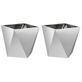 thumbnail of vidaXL Pflanzkübel 2 pcs Silber 50 x 50 x 50 cm Verzinkter Stahl
