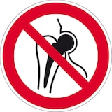 thumbnail of Aufkleber Kein Zutritt für Personen mit Implantaten aus Metall ISO 7010, Folie, Ø 100 mm