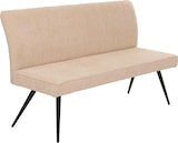 thumbnail of Sitzbank | HxBxT 90x160x60cm | Sitzhöhe 48cm | Rückenlehne Stoff/Textil Chenille Metall 160cm | Creme-Beige | Esszimmerbank Bank Polsterbank