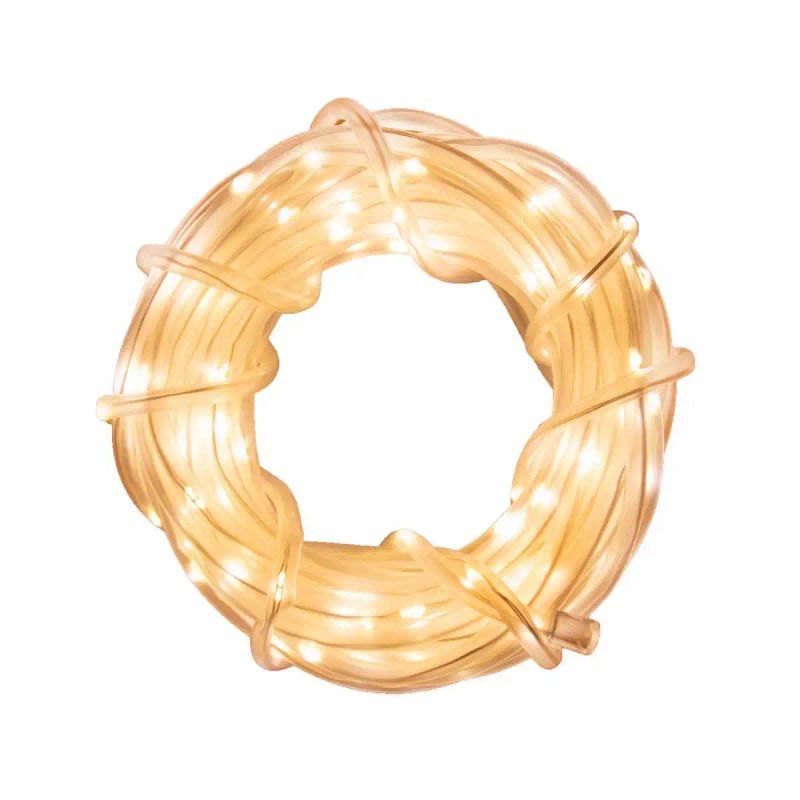 12x Lichterschlauch 100 LED warmweiß Ø5mm 10m, innen & außen, mit Netzteil