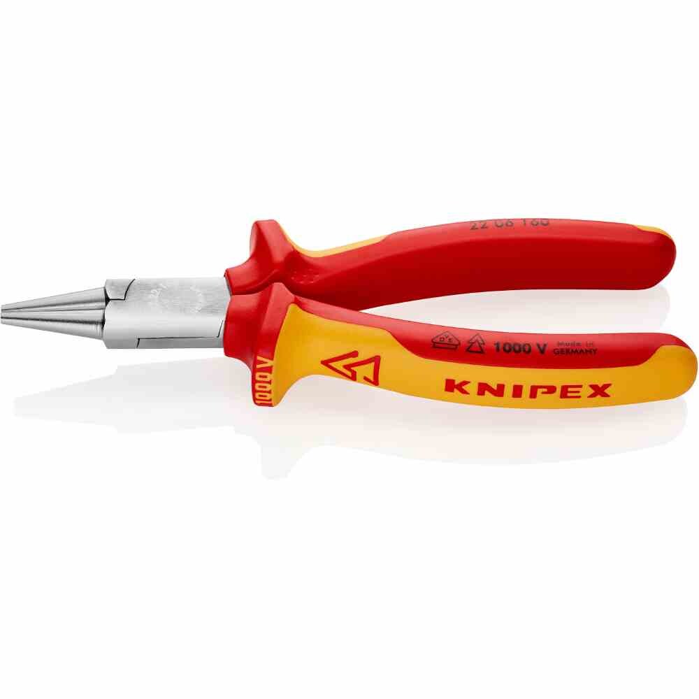 KNIPEX   Rundzange, 160mm, Schutzisoliert 1000V, 1-Komponenten, VDE geprüft
