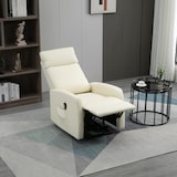 thumbnail of HOMCOM Poltrona in PU Alzapersona e Reclinabile con Telecomando Crema