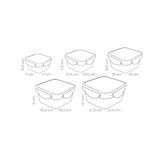 thumbnail of Tescoma contenedor cuadrado freshbox, 5 pz
