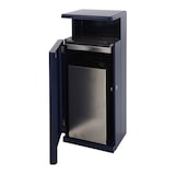 thumbnail of PROREGAL Robuster Kombiascher mit Dach für den Außenbereich | 55 Liter, HxBxT 103x40x34,5cm | Aluminium | Blau