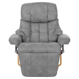 thumbnail of MCA Relaxsessel Calgary 2, Fernsehsessel Sessel, Stoff/Textil 150kg belastbar ~ hellgrau, naturbraun