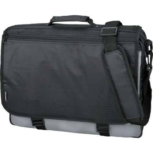 LIGHTPAK Messengerbag WAVE Polyester Businessbag Businesstasche Computertasche schwarz-grau 46069
