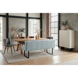 thumbnail of KAWOLA Esszimmerbank ELEEN Leder hellblau 123cm