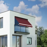 thumbnail of Wasabi - Toldo Exterior Balcón Enrollable 2,5x2 Granate – Soporte Techo y Pared – Anclaje Barandilla