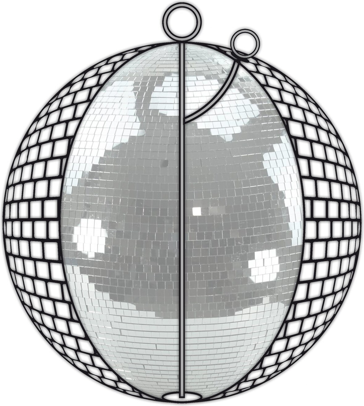 Spiegelkugel 100cm silber Safety Discokugel Mirrorball Party Disko