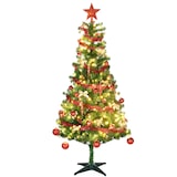 thumbnail of HOMCOM árbol de navidad artificial 180 cm con 150 luces árbol de navideño de 480 ramas con 100 decoraciones soporte de acero Ø86x180 cm