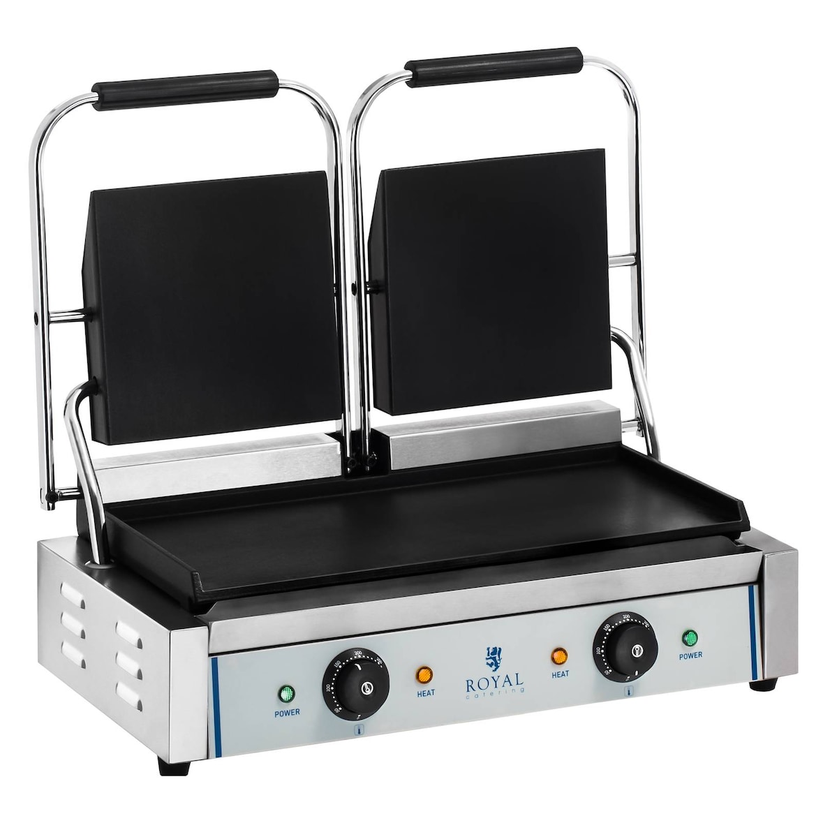 Royal Catering Parrilla de contacto doble - lisa - 2 x 1.800 W