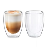 thumbnail of Relaxdays Latte Macchiato Gläser, 2er Set, doppelwandiges Glas, 350 ml, spülmaschinenfest, Kaffeegläser, transparent