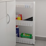 thumbnail of Nischenregal 12,5cm schmal Nischenwagen Rollregal klein Küchen-Regal Standregal