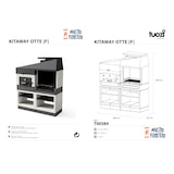 thumbnail of MF - Buitenkeuken Kitaway Otte Barbecue + Houtoven - 168 x 63 x 206 cm