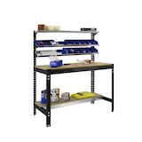 thumbnail of SimonRack Établi d’atelier, 910x610 mm, 3 étagères, Charge 400 kg, Noir - BT-1