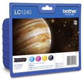 Brother Lc-1240Valbpdr Cartucho De Tinta Original Negro, Cian, Magenta, Amarillo 4 Pieza(S)