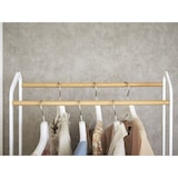 thumbnail of Yamazaki Garderobenständer Metall Kleiderständer auf Rollen mobil weiß mit Ablage 03516