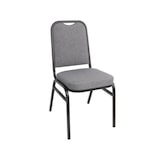 thumbnail of Bolero banketstoelen met vierkante rugleuning, grijs, 4 stuks