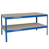 thumbnail of Packtisch / Werkbank, BxTxH 1800 x 600 x 900 mm, Tragkraft 350 kg/Boden, blau