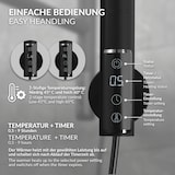 thumbnail of LuxeBath Elektrischer Handtuchwärmer Schwarz matt 75W, 5 schwenkbare Arme, 450x622 mm, 45–60°C, Timer