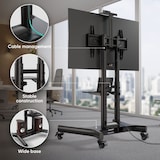 thumbnail of ONKRON AluminiumTV Ständer rollbar für 40-70 Zoll bis 45,5 kg, höhenverstellbar, VESA 100x100 bis 600x400, Schwarz TS1551-B