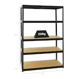 thumbnail of PROREGAL Mega Deal | 1x Schwerlastregal Big Elephant M & 1x Höhenverstellbare Werkbank Big Dino| Fachlast bis zu 600kg | Schwarz | Stecksystem