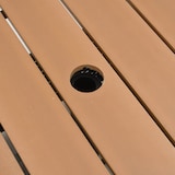 thumbnail of vidaXL Tuintafel met parasolgat 55x55x46,5 cm poly rattan bruin