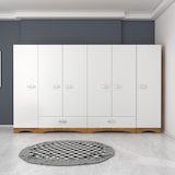 thumbnail of Armario F4-524 nogal blanco 80x190x45 cm