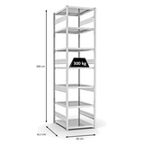thumbnail of PROREGAL Fachbodenregal Stecksystem | Grundregal | HxBxT 300x75x80cm | 7 Ebenen | Fachlast 330 kg | Beidseitig nutzbar | Lichtgrau