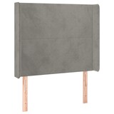 thumbnail of vidaXL Boxspringbett mit Matratze & LED Hellgrau 100x200 cm Samt