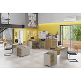 thumbnail of MF - Mesas de Escritório STUDIO 136 e STUDIO 90 com Bilaminado Mel e Cacau 136 x 150 cm