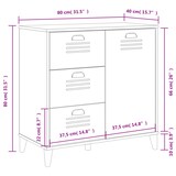 thumbnail of vidaXL Sideboard VIKEN Schwarz 80x40x80 cm Holzwerkstoff